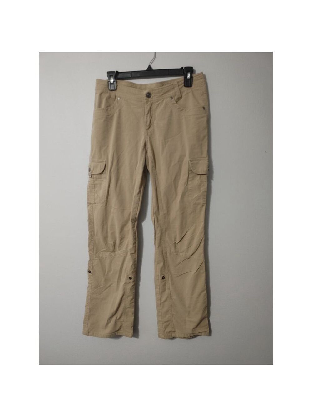 Women's KÜHL Beige Convertible Cotton Blend Stretchy Cargo Pants Size 8